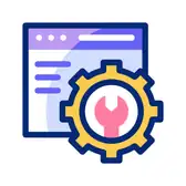 Ícone de manutenção e suporte da loja virtual